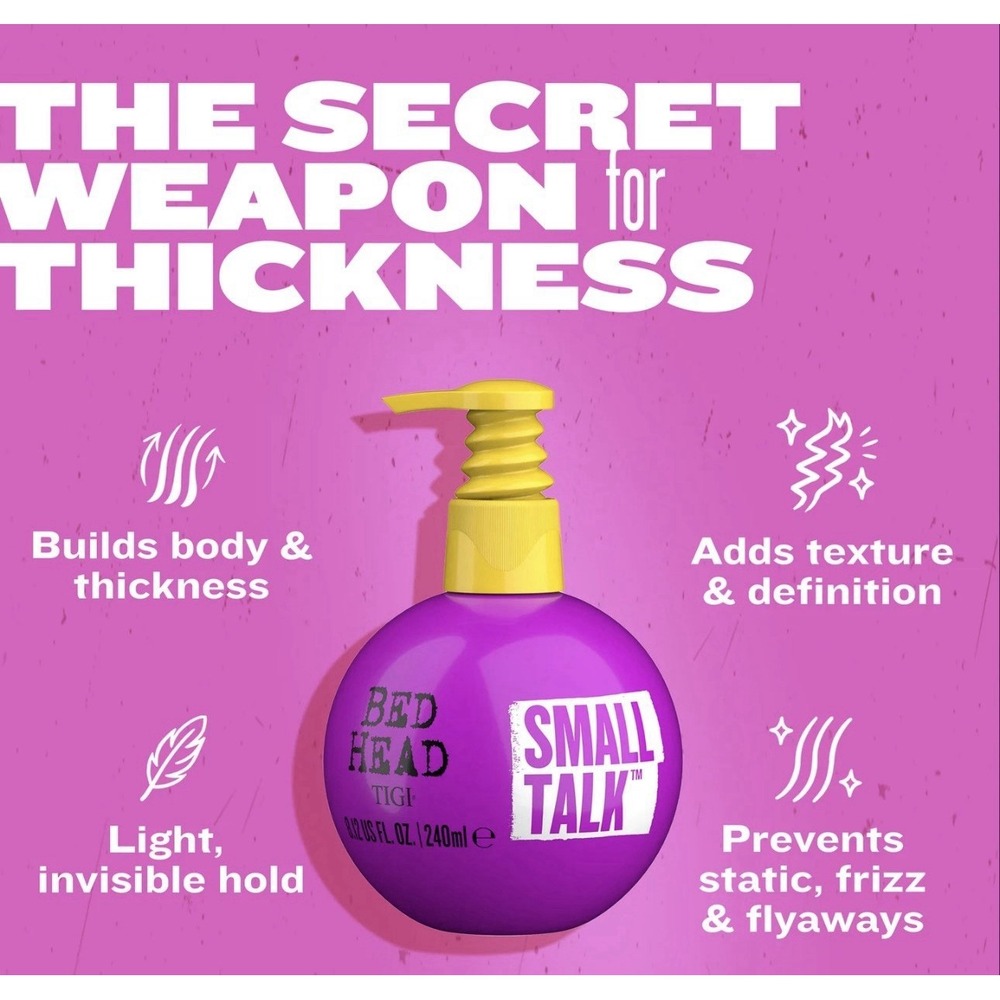 TIGI Bed Head Small Talk Thickening Cream 8.12 oz 240ml Volumizing Hair LRG SIZE - Picture 3 of 10